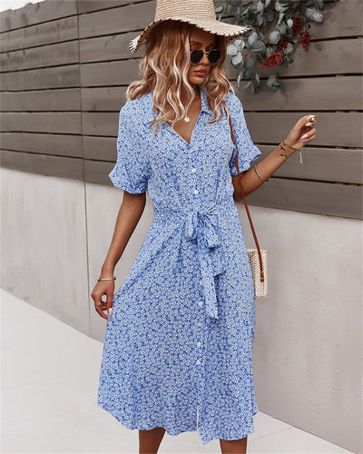 Zavando – Elegantes Sommerkleid mit Bindeband in der Taille