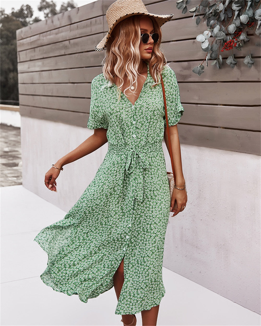 Zavando – Elegantes Sommerkleid mit Bindeband in der Taille