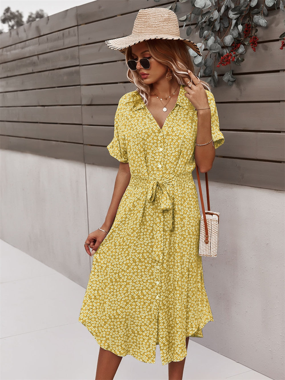 Zavando – Elegantes Sommerkleid mit Bindeband in der Taille