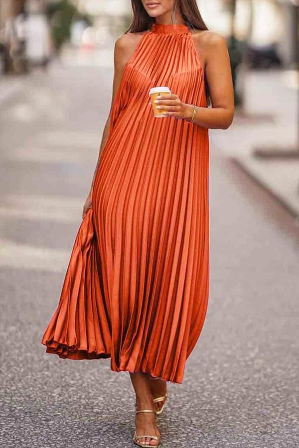 ☀️ Sonnenverwöhnter Komfort | Fließendes Ärmelloses Sommerkleid ☀️