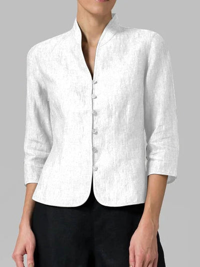 3/4 Bluse Mit Stehkragen Für Damen | Formell