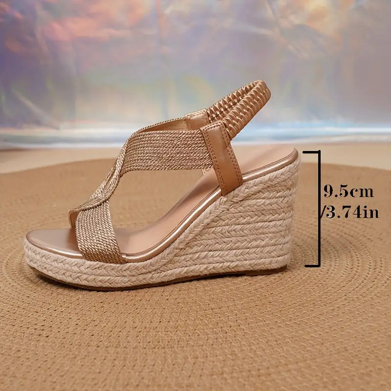 Zavando – Stilvolle Keilsandalen mit Webmuster