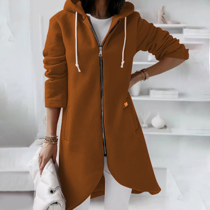 Damenjacke Mit Kapuze Und Reißverschluss | Warm