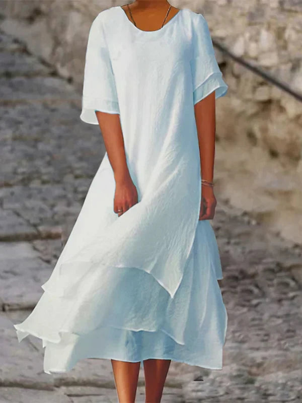 Zavando - Schicke Eleganz Blockschlitzkleid
