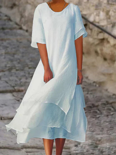 Zavando - Schicke Eleganz Blockschlitzkleid