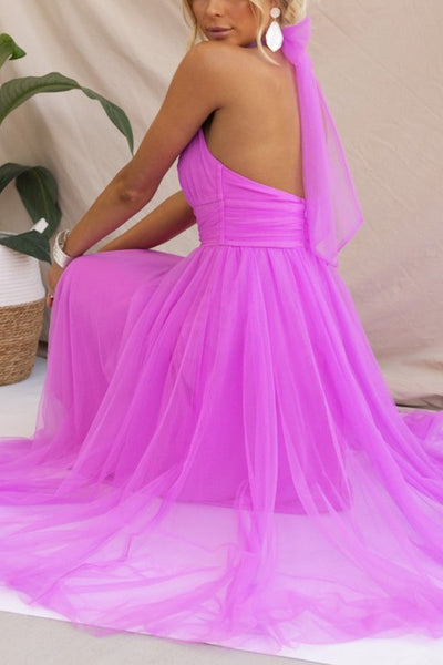 Elegantes Neckholderkleid Für Damen | Midi