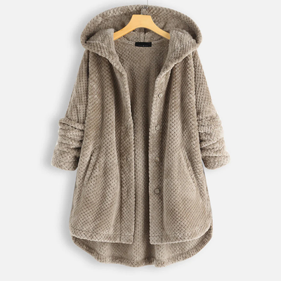 Button Down Jacke Mit Kapuze Für Damen | Warm