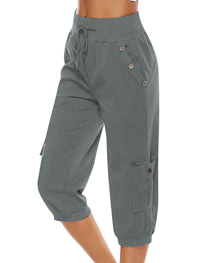 Zavando - Frauen Bequem Lässig Hose