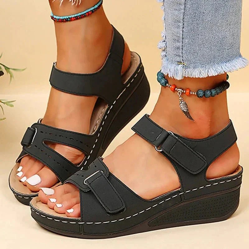 Stilvolle Sandalen Mit Offener Spitze Für Damen | Verstellbarer Riemen