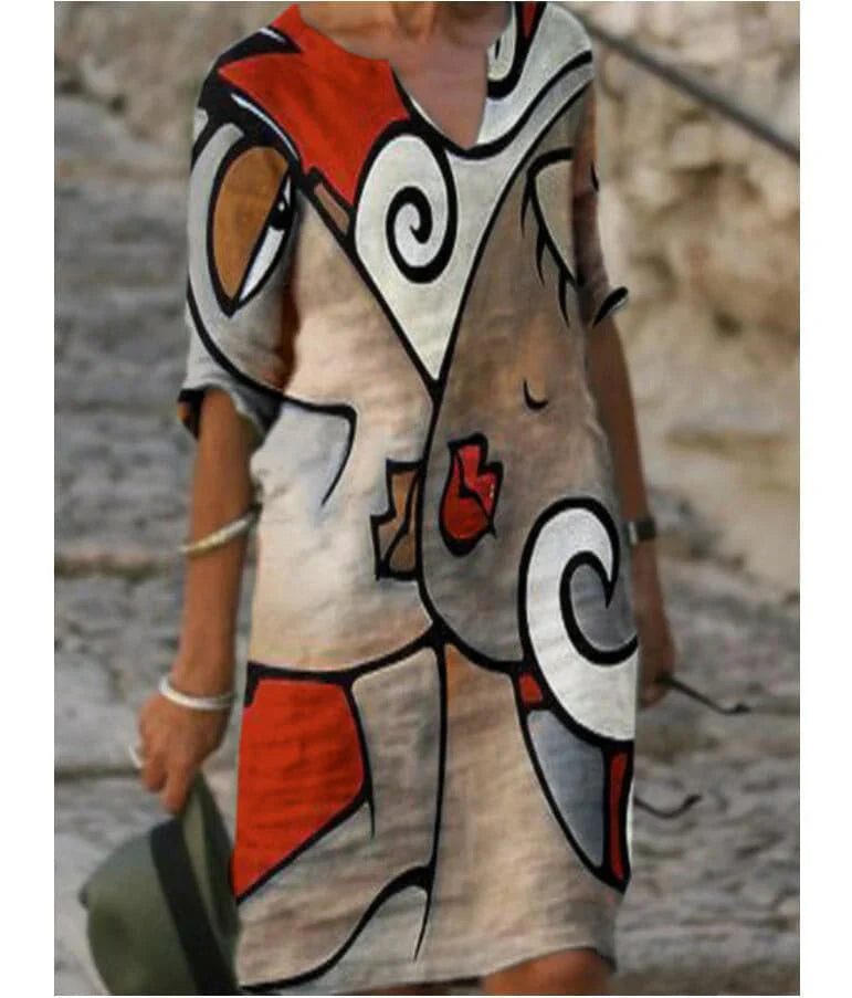 Zavando – Stilvolles Kleid mit Print