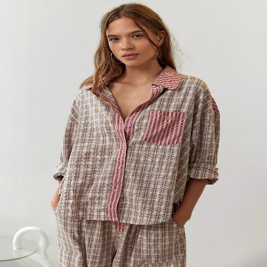 Zweiteiliges Pyjama Set Für Damen | Bequem