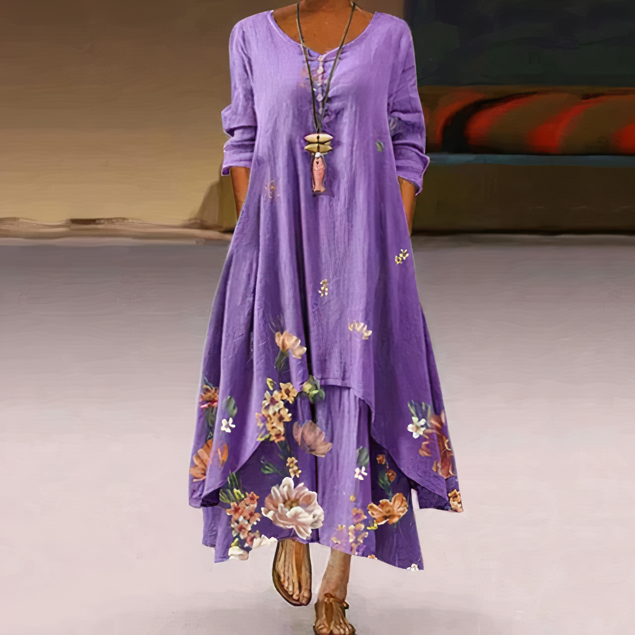 Zavando - Elegantes Baumwollkleid