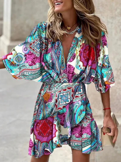 Zavando – Wunderschönes Boho-Wickelkleid
