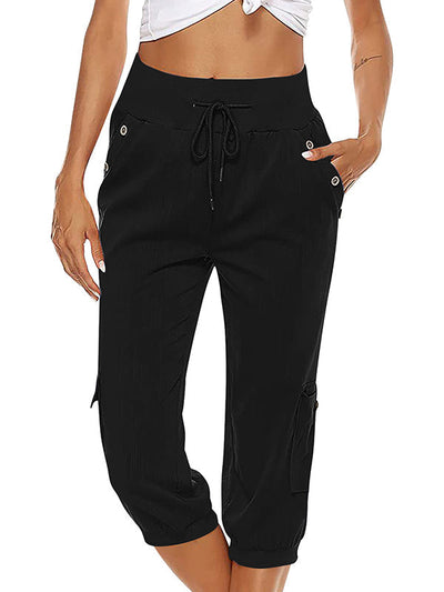 Zavando - Frauen Bequem Lässig Hose