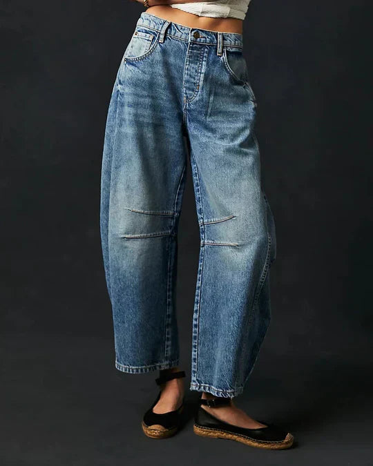 Zavando - Mitteltaillierte Röhrenjeans für Frauen