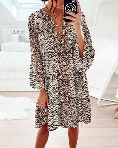 Sommerkleid Mit Leopardenmuster Für Damen | Mini