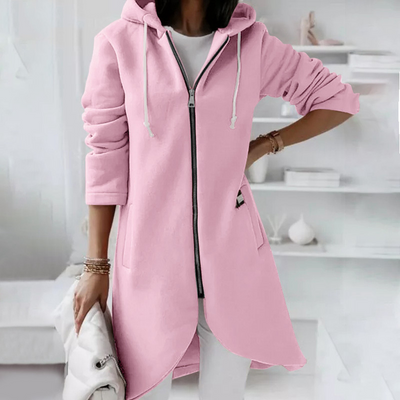 Damenjacke Mit Kapuze Und Reißverschluss | Warm