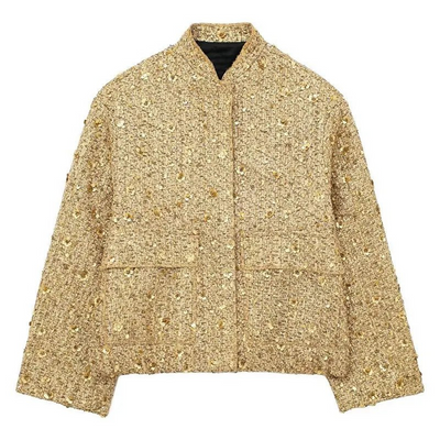 Leichte Paillettenjacke Für Damen | Kurz