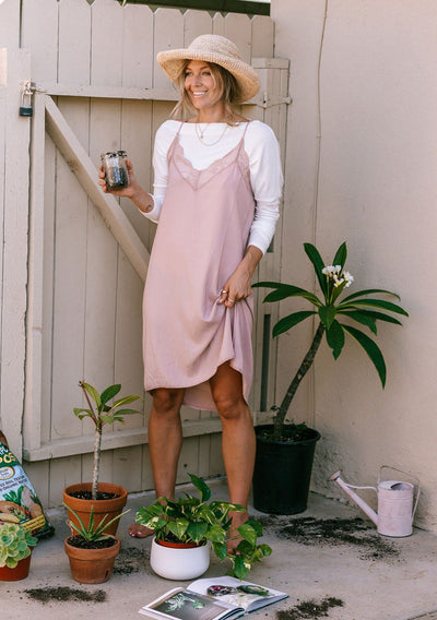 Zavando - Spitzen Slip Kleid