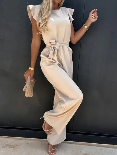 Zavando - Eleganter Jumpsuit mit Rüschenärmeln
