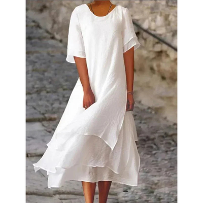 Bequemes Elegantes Frauenkleid | Midi