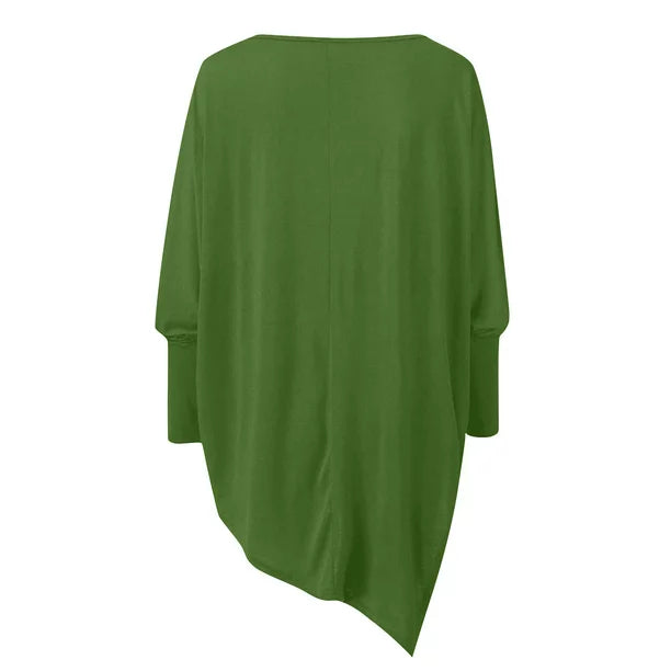Sommertop Mit U Boot Ausschnitt Für Damen | Asymmetrisch