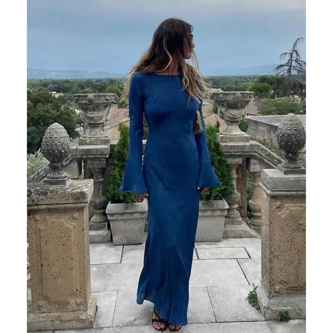 Elegantes Kleid Mit Langen Ärmeln Für Damen | Maxi