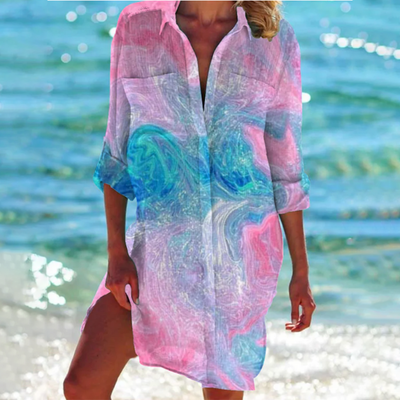 Mehrfarbiges Sommer Strandkleid Für Damen | Mini