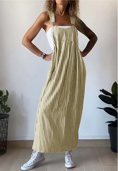 Zavando - Gestreiftes, lässiges Jumpsuit-Kleid