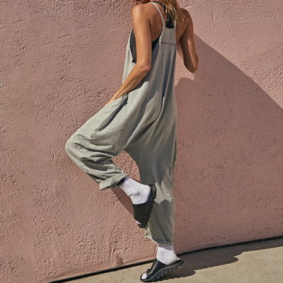 Ärmelloser Jumpsuit mit Taschen für Damen