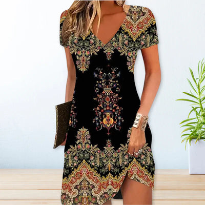 Zavando – Stilvolles Kleid mit Boho-Print