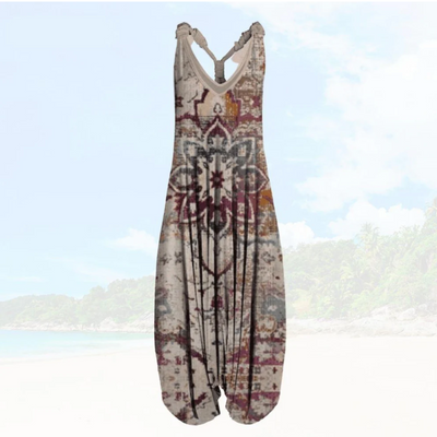 Zavando – Overall mit weitem Bein im Boho-Stil