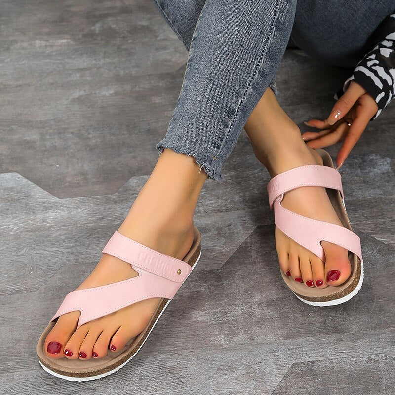 Zavando – Orthopädische Sandalen mit offener Zehenpartie und Korksohle