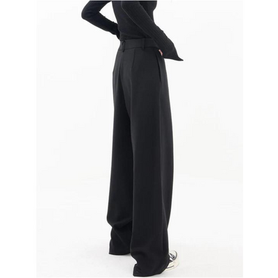 Damenhose Mit Hoher Taille Und Weitem Bein | Asymmetrisch