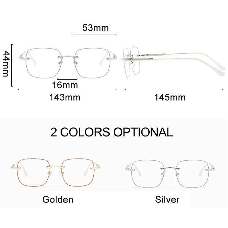 Fashion Randlose Anti-Blaulicht Myopie Brille