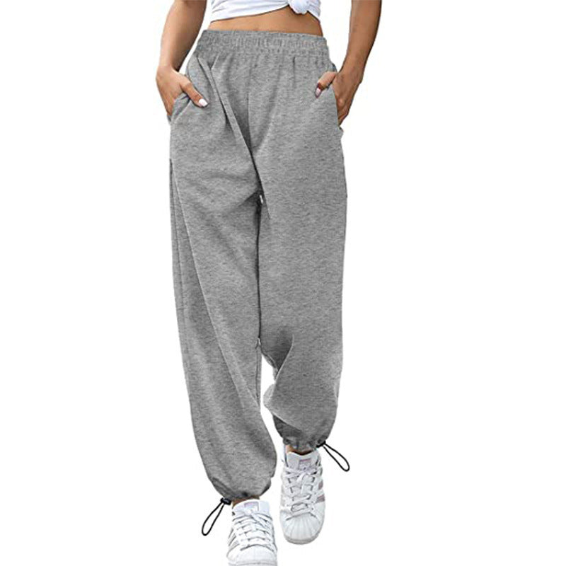Zavando - Lässige Damen-sporthose Mit Weitem Bein Und Kordelzug