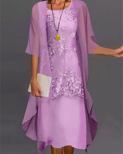 Zweiteiliges Minikleid Mit Blumenmuster Für Damen | Set