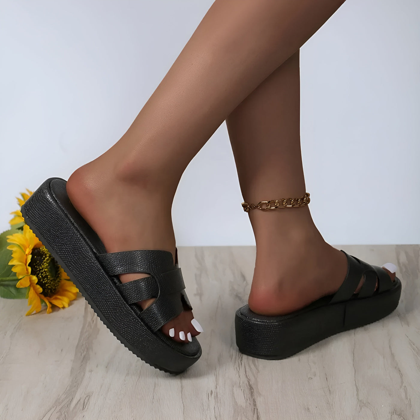 Zavando - Orthopädische Glitzer-Flip Flops für den Sommer