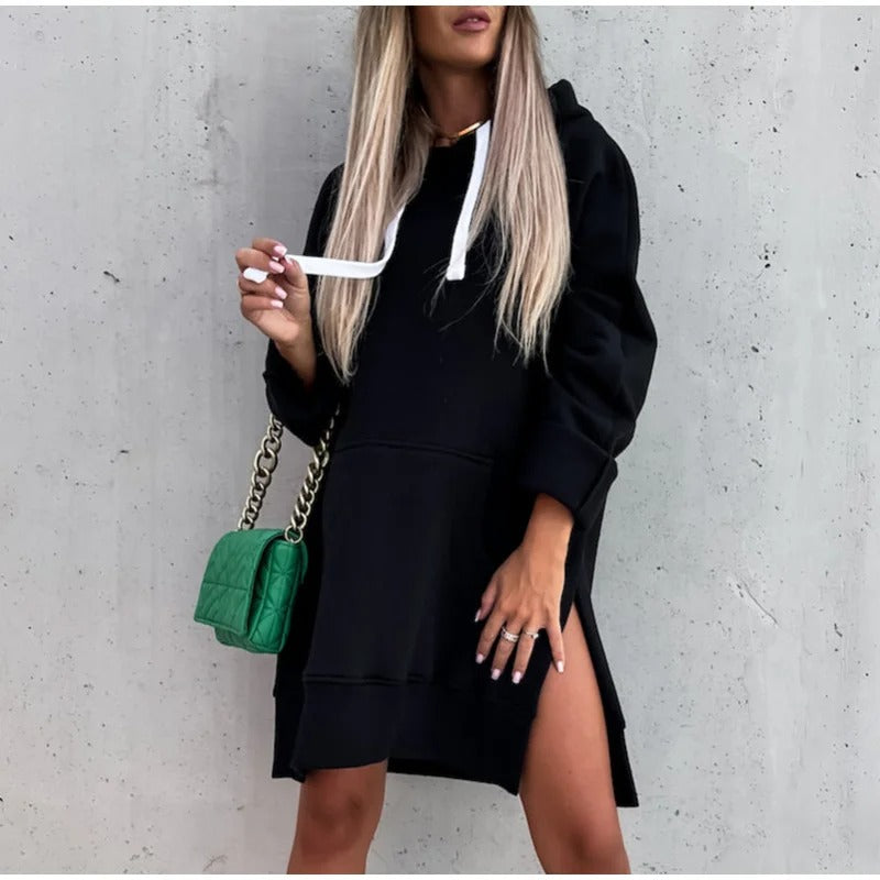 Pulloverkleid Mit Kapuze Für Damen | Mini