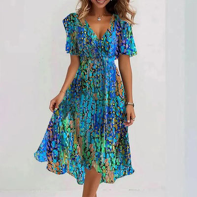 Zavando – Luftiges Chiffonkleid mit Print