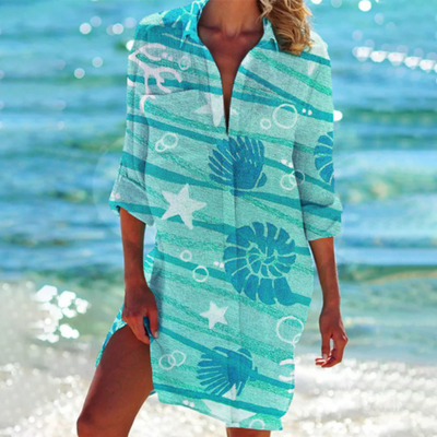 Mehrfarbiges Sommer Strandkleid Für Damen | Mini