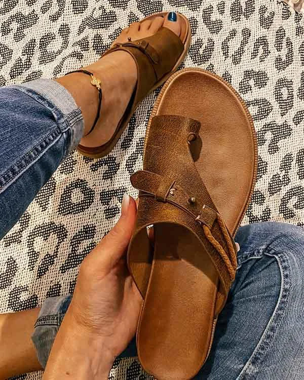 Zavando – Stilvolle Slip-On-Ledersandalen