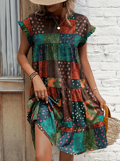 Zavando – Patchworkkleid im Bohème-Stil