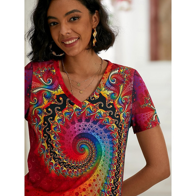 Sommertop Mit V Ausschnitt Für Damen | Kurze Ärmel