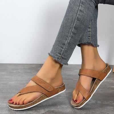 Zavando – Orthopädische Sandalen mit offener Zehenpartie und Korksohle