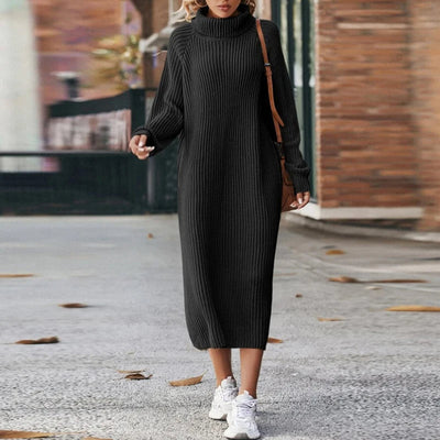 Rollkragenpulloverkleid Für Damen | Midi