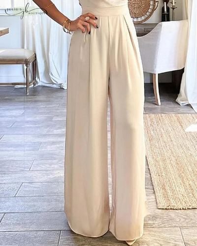 Zavando - Jumpsuit mit Winterfall-Ausschnitt