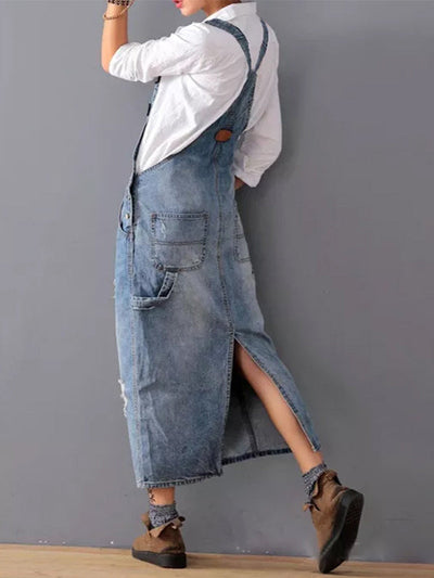 Denim-Overallkleid für Damen