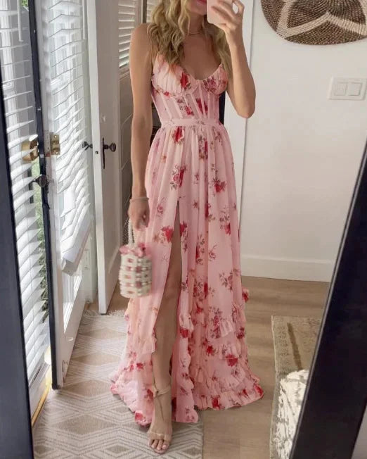 Sommerkleid Mit Blumendruck Für Damen | Maxi
