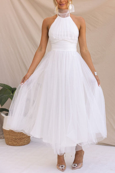 Elegantes Neckholderkleid Für Damen | Midi